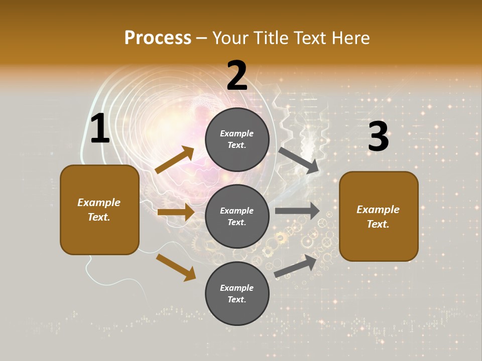 Illustration Brain Rotate PowerPoint Template