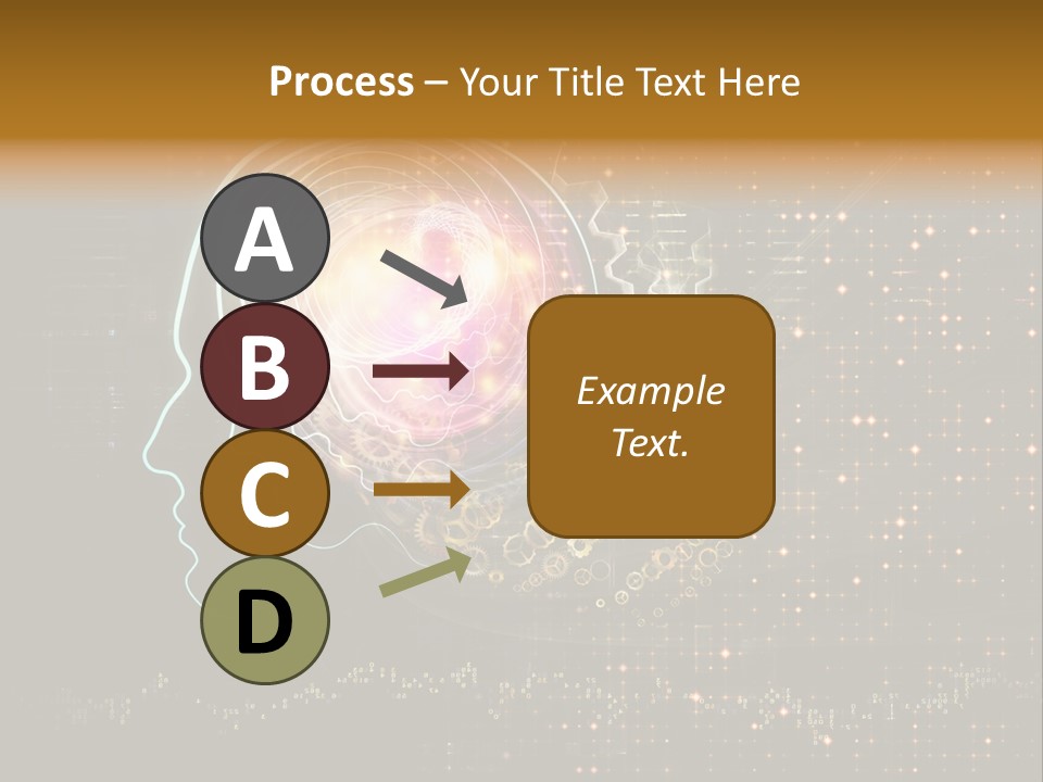 Illustration Brain Rotate PowerPoint Template