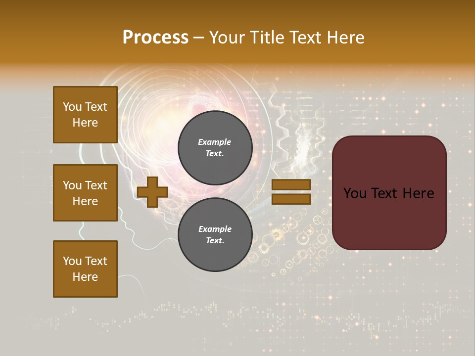 Illustration Brain Rotate PowerPoint Template