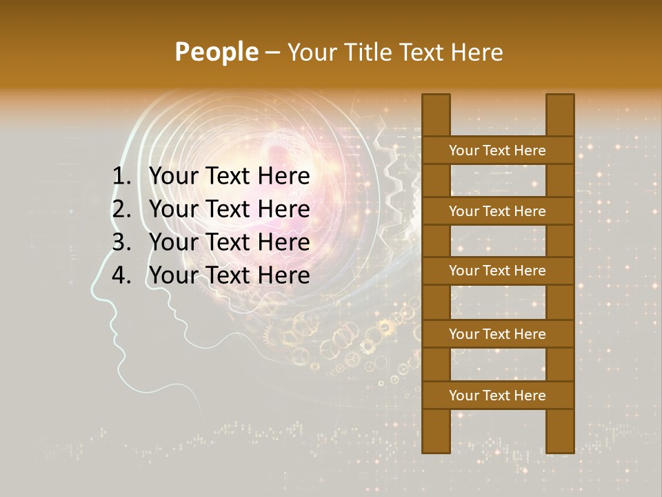 Illustration Brain Rotate PowerPoint Template