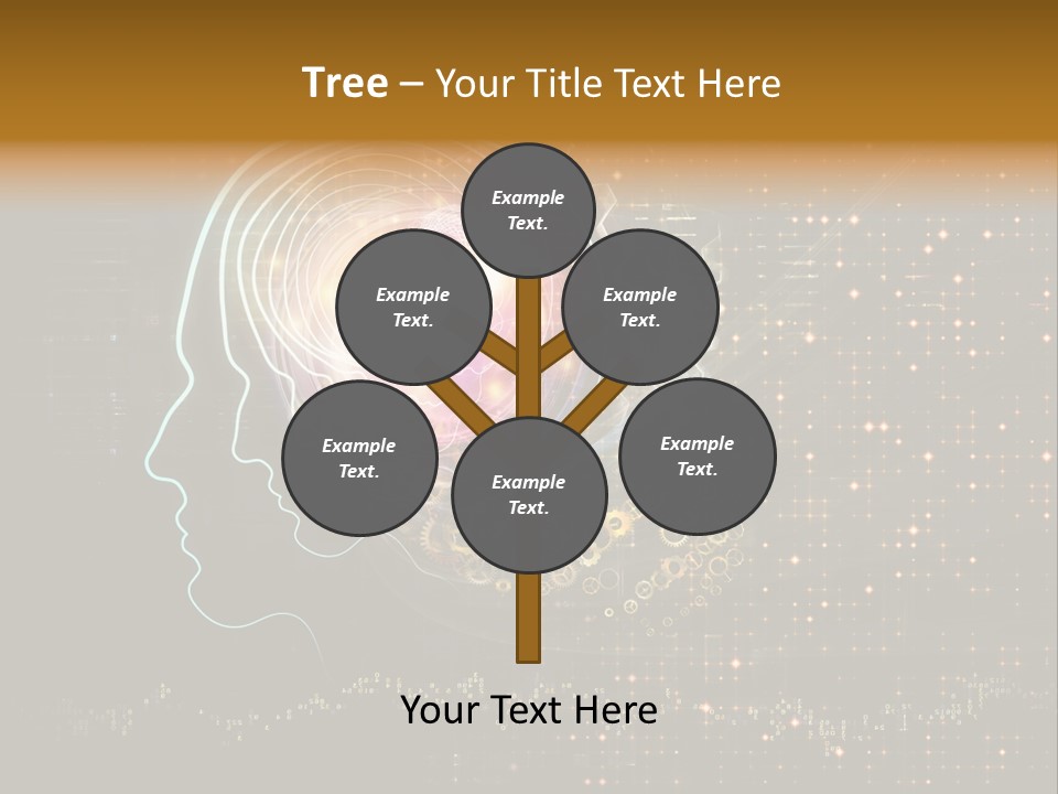 Illustration Brain Rotate PowerPoint Template