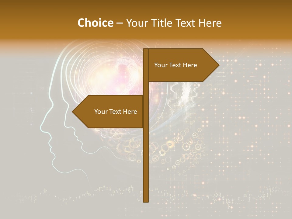 Illustration Brain Rotate PowerPoint Template