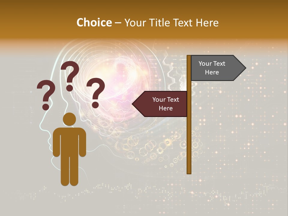 Illustration Brain Rotate PowerPoint Template