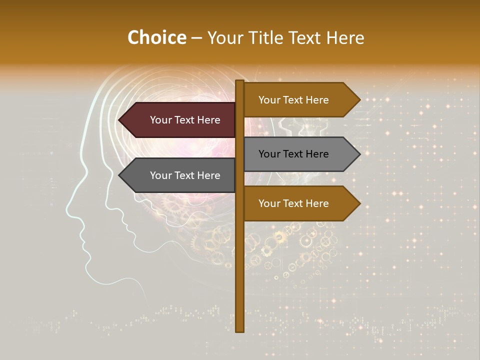 Illustration Brain Rotate PowerPoint Template