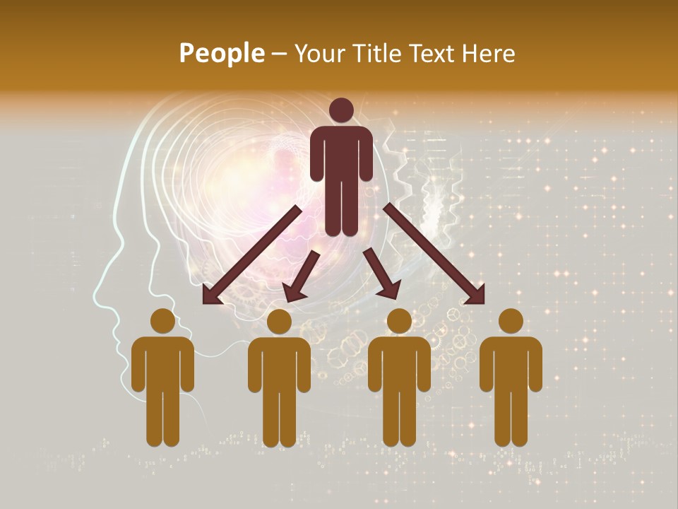 Illustration Brain Rotate PowerPoint Template