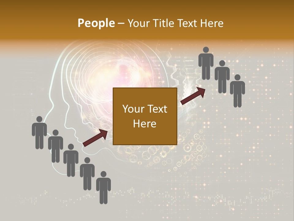 Illustration Brain Rotate PowerPoint Template