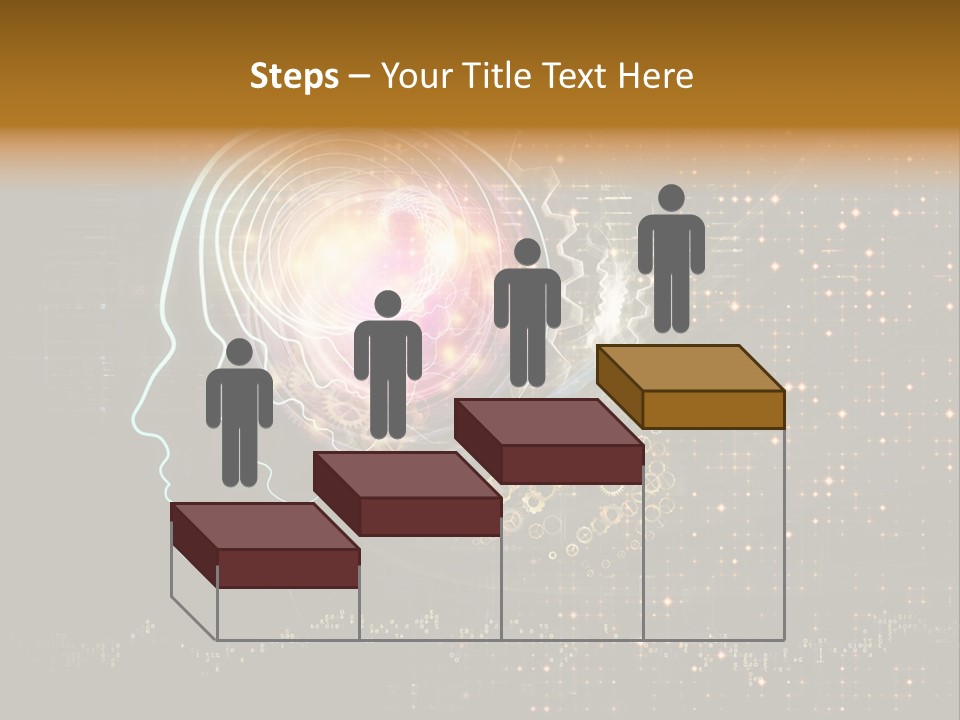 Illustration Brain Rotate PowerPoint Template