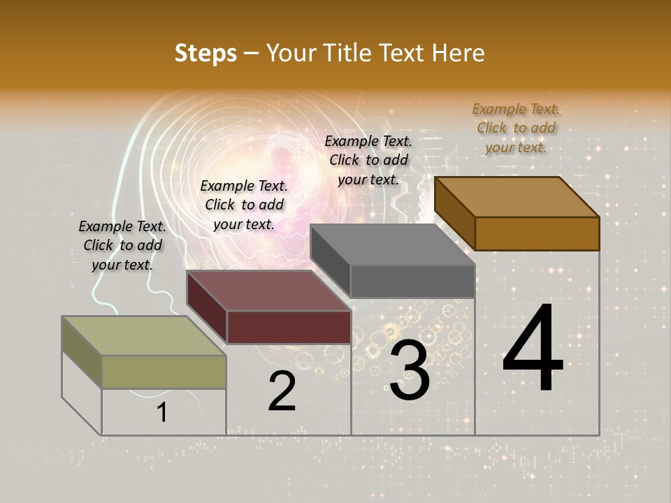 Illustration Brain Rotate PowerPoint Template