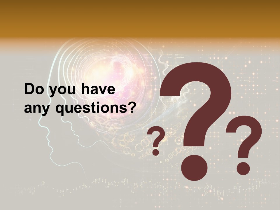 Illustration Brain Rotate PowerPoint Template