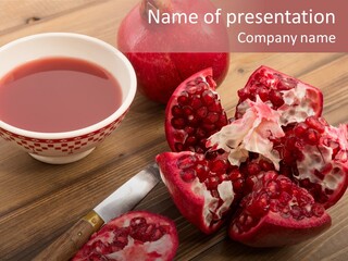 Juice White Cutting PowerPoint Template