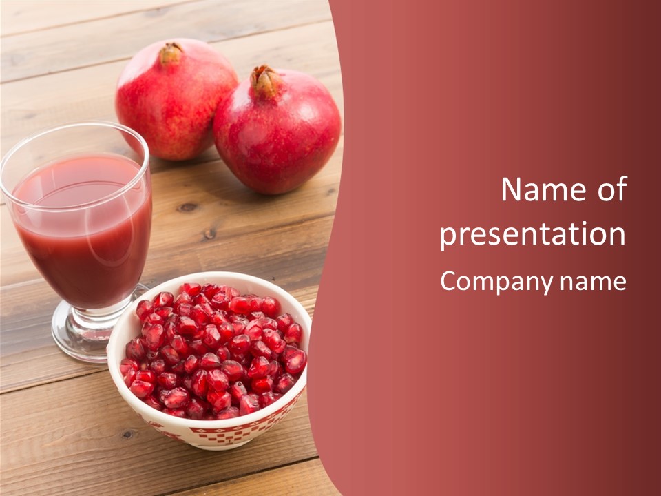 Cutting Exotic Superfruit PowerPoint Template