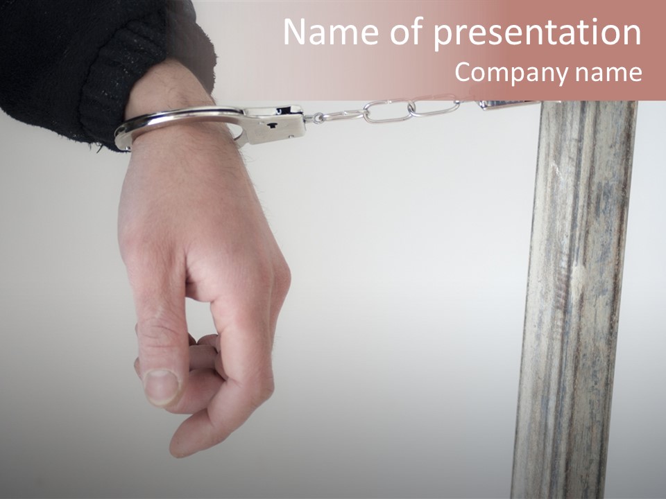 Jail Busted Cuff PowerPoint Template