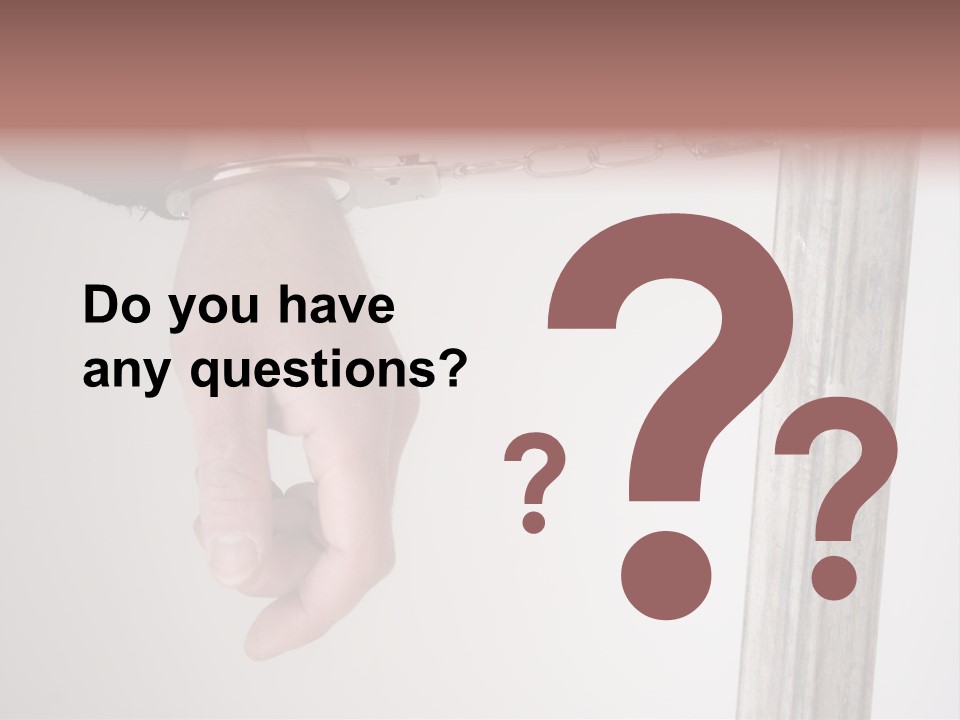 Jail Busted Cuff PowerPoint Template