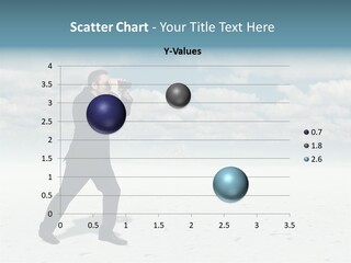 Concept Binoculars Caucasian PowerPoint Template