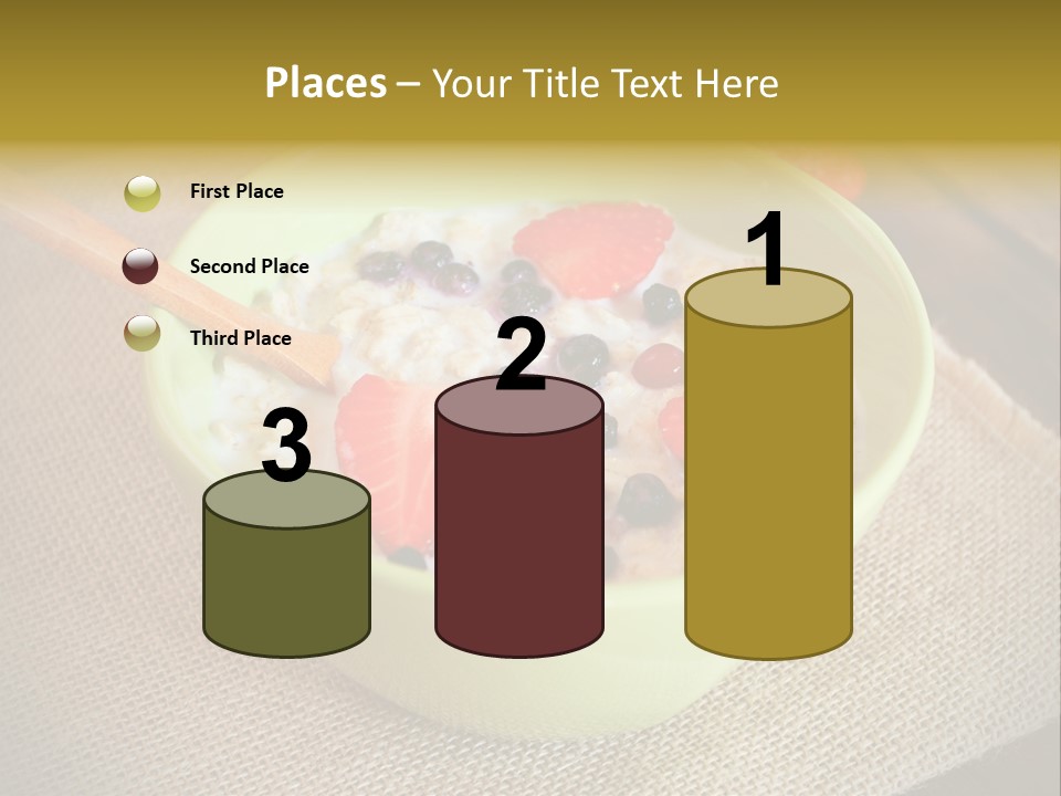 Close Up Cranberry Breakfast PowerPoint Template