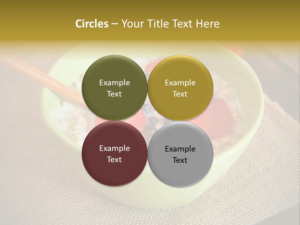 Close Up Cranberry Breakfast PowerPoint Template