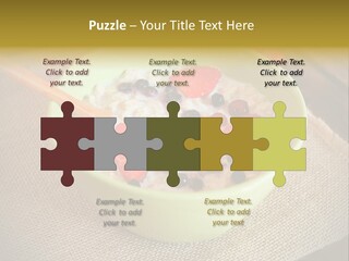 Close Up Cranberry Breakfast PowerPoint Template