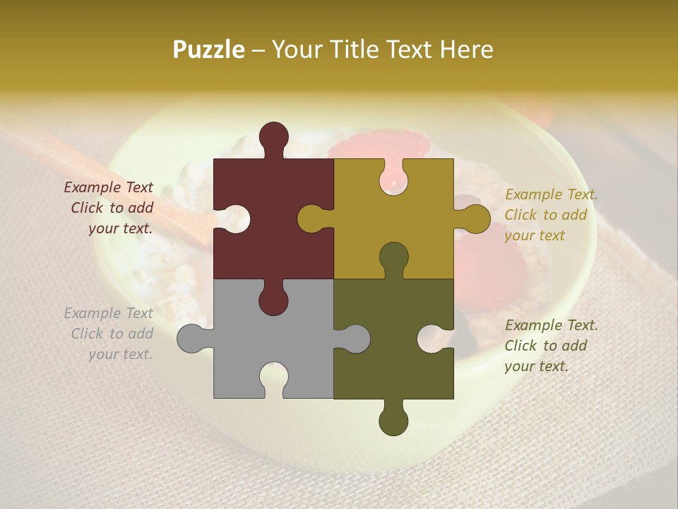 Close Up Cranberry Breakfast PowerPoint Template