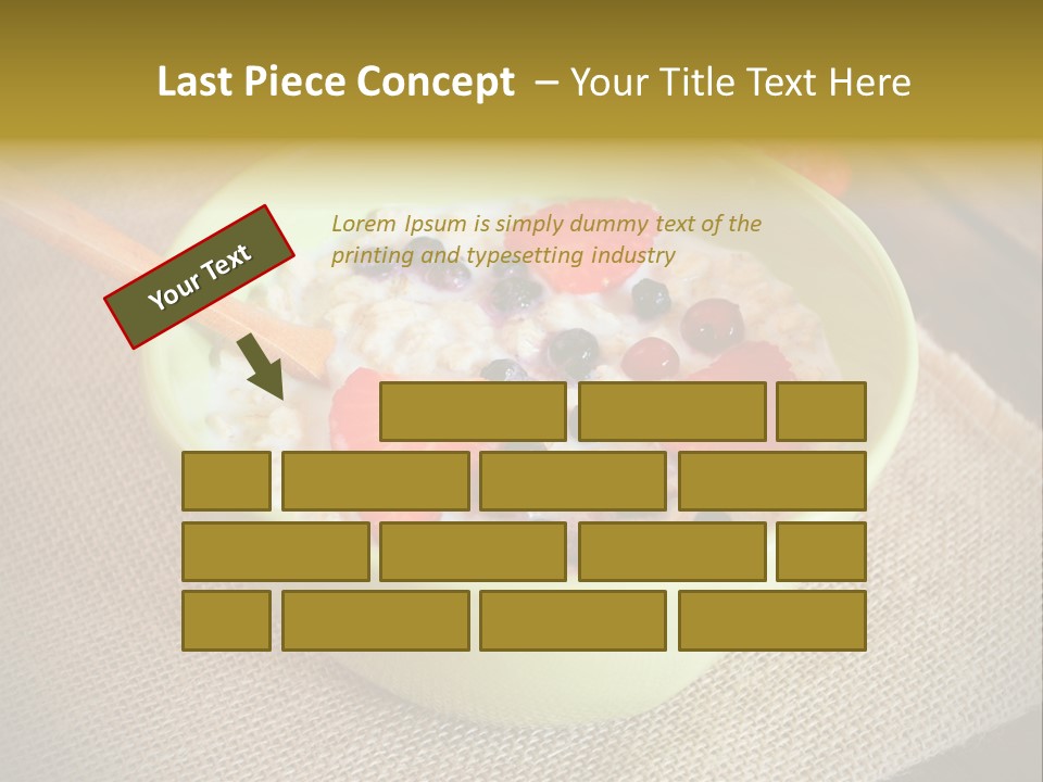 Close Up Cranberry Breakfast PowerPoint Template