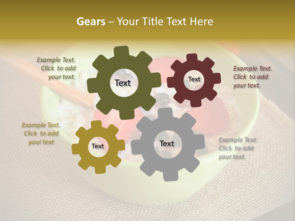 Close Up Cranberry Breakfast PowerPoint Template