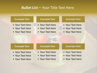 Close Up Cranberry Breakfast PowerPoint Template