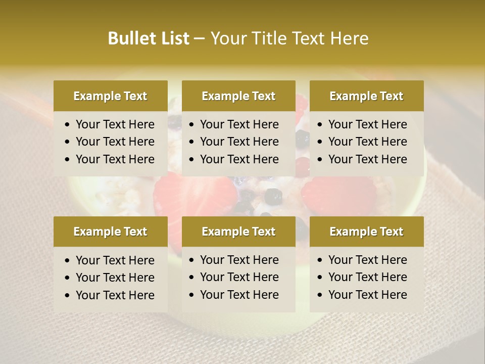 Close Up Cranberry Breakfast PowerPoint Template