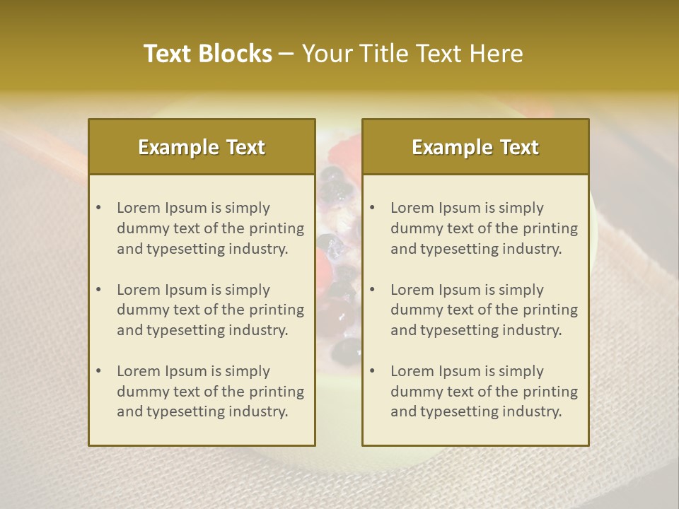Close Up Cranberry Breakfast PowerPoint Template