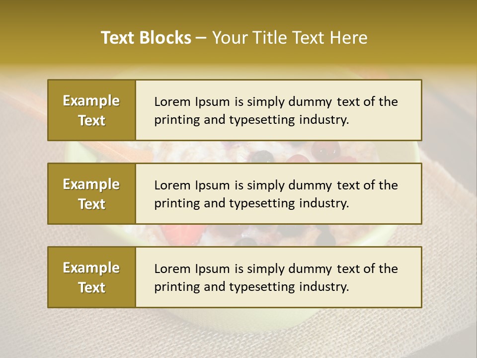 Close Up Cranberry Breakfast PowerPoint Template