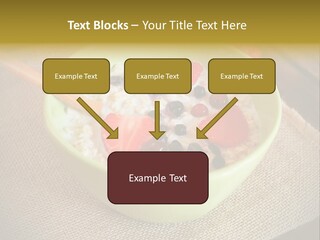 Close Up Cranberry Breakfast PowerPoint Template