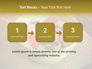 Close Up Cranberry Breakfast PowerPoint Template