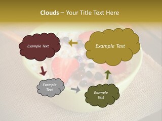 Close Up Cranberry Breakfast PowerPoint Template