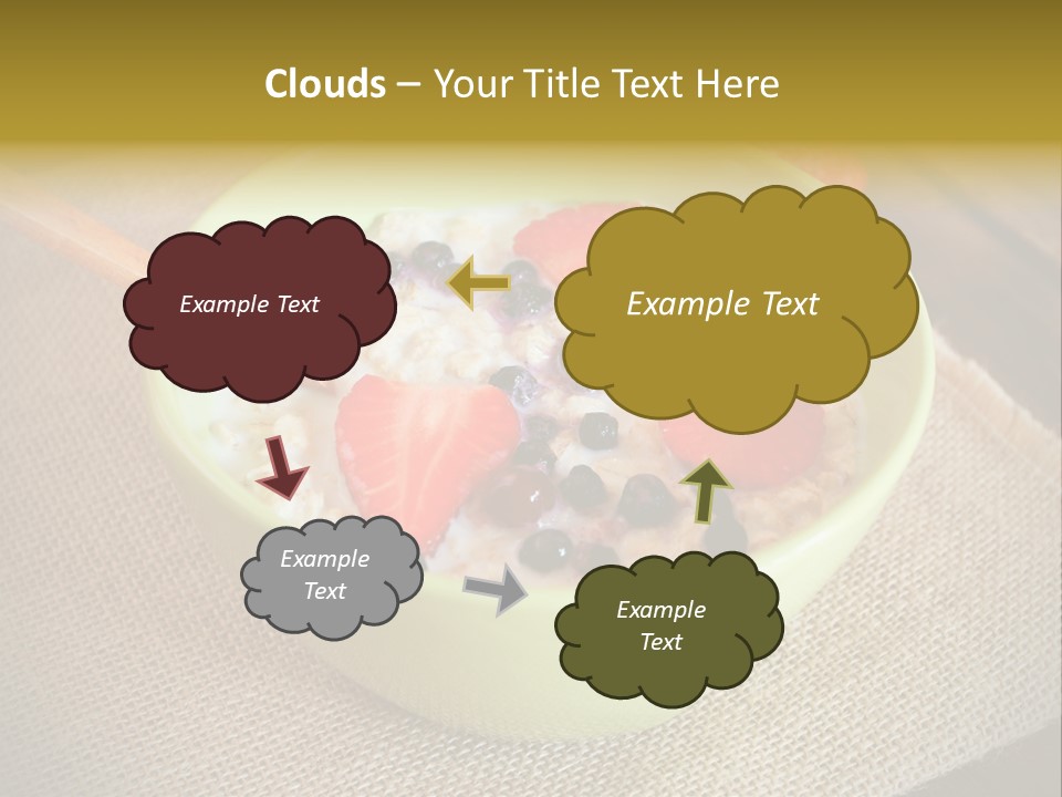 Close Up Cranberry Breakfast PowerPoint Template