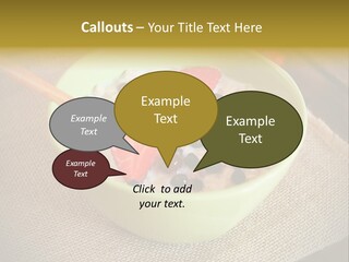 Close Up Cranberry Breakfast PowerPoint Template