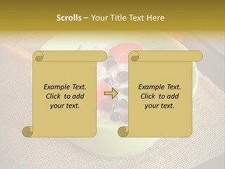 Close Up Cranberry Breakfast PowerPoint Template