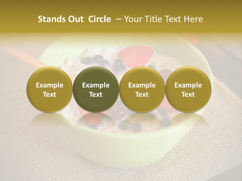 Close Up Cranberry Breakfast PowerPoint Template