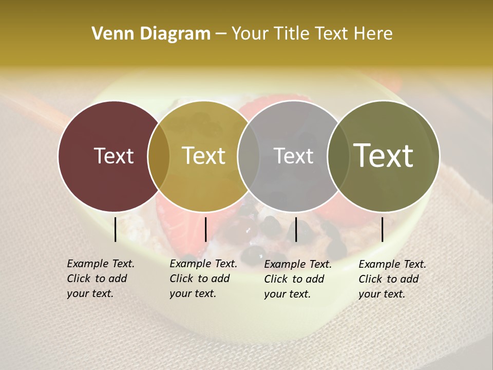 Close Up Cranberry Breakfast PowerPoint Template
