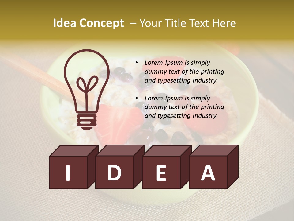Close Up Cranberry Breakfast PowerPoint Template