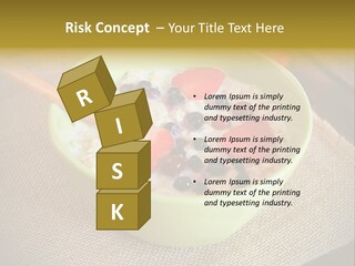 Close Up Cranberry Breakfast PowerPoint Template