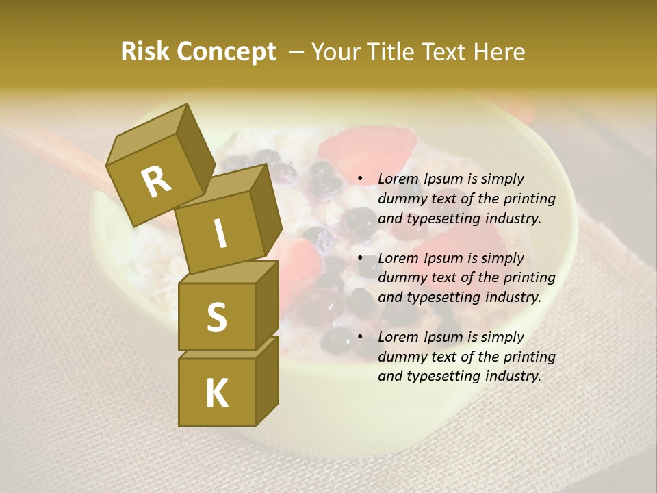 Close Up Cranberry Breakfast PowerPoint Template