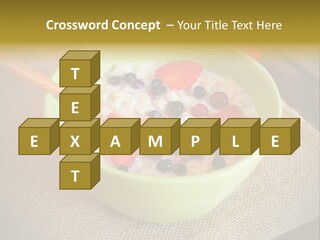 Close Up Cranberry Breakfast PowerPoint Template