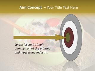 Close Up Cranberry Breakfast PowerPoint Template
