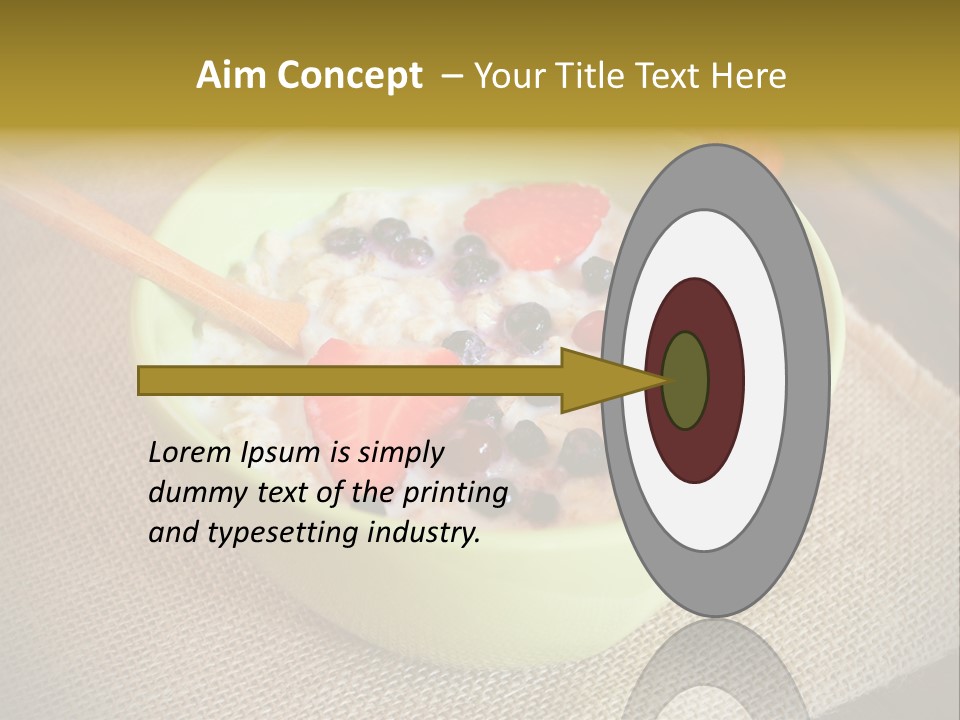 Close Up Cranberry Breakfast PowerPoint Template