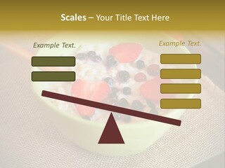 Close Up Cranberry Breakfast PowerPoint Template