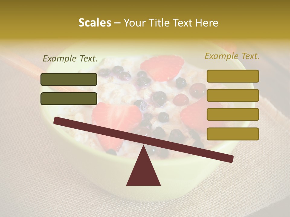 Close Up Cranberry Breakfast PowerPoint Template