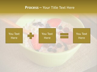 Close Up Cranberry Breakfast PowerPoint Template