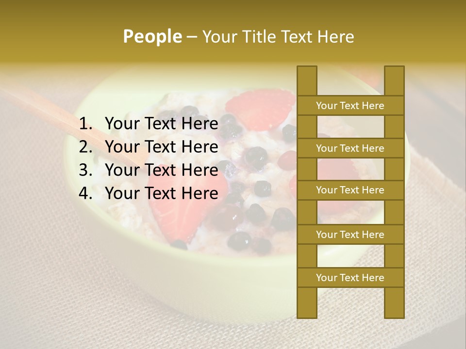 Close Up Cranberry Breakfast PowerPoint Template