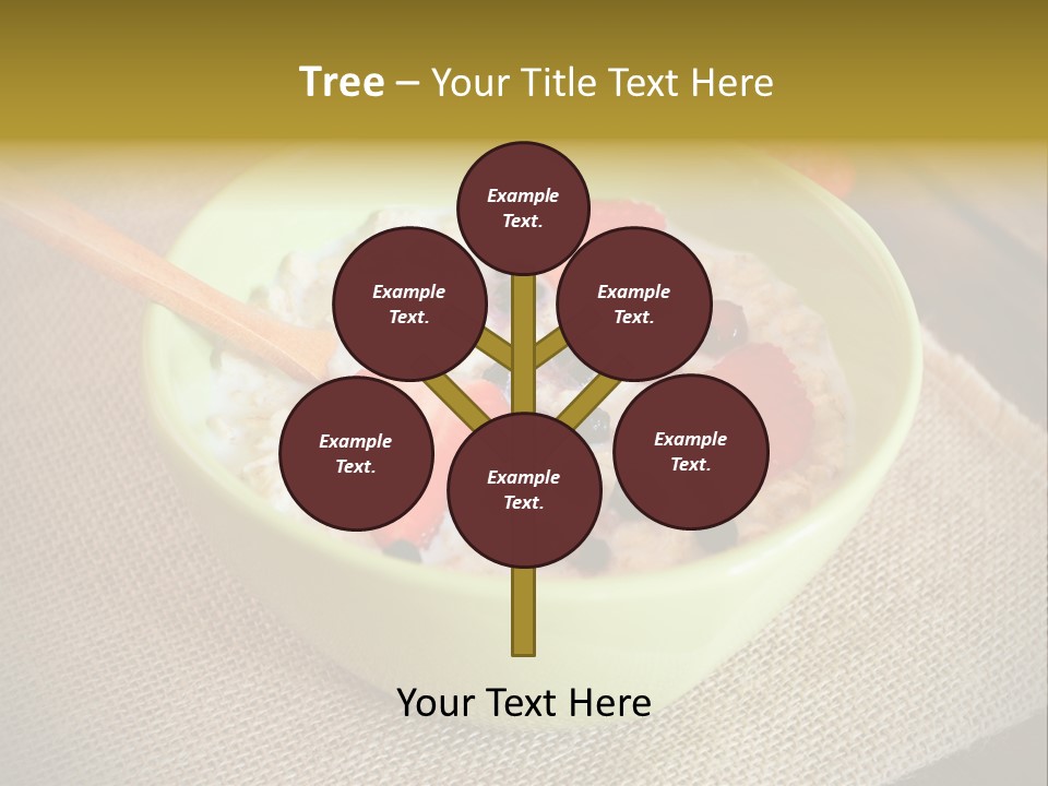 Close Up Cranberry Breakfast PowerPoint Template