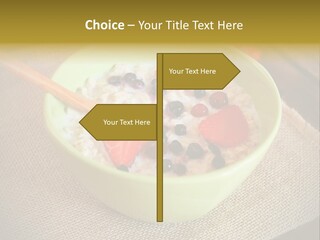 Close Up Cranberry Breakfast PowerPoint Template