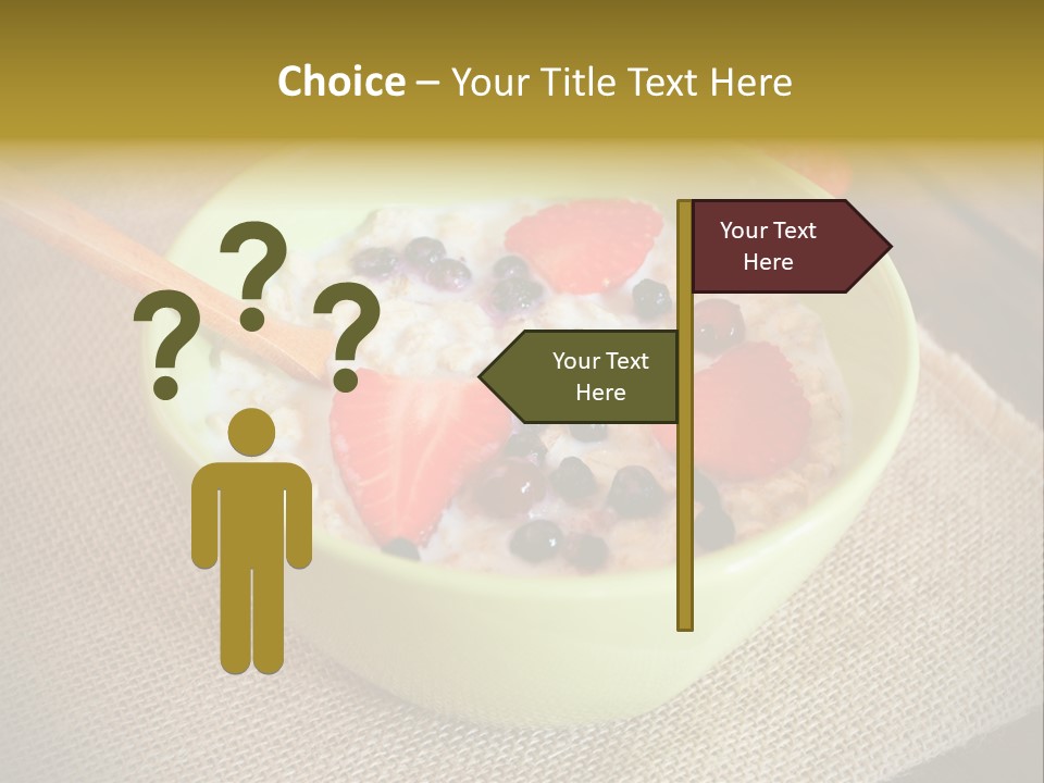 Close Up Cranberry Breakfast PowerPoint Template
