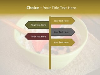 Close Up Cranberry Breakfast PowerPoint Template